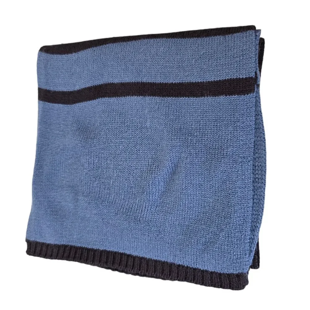 GAP Men's Navy Blue Striped Winter Scarf